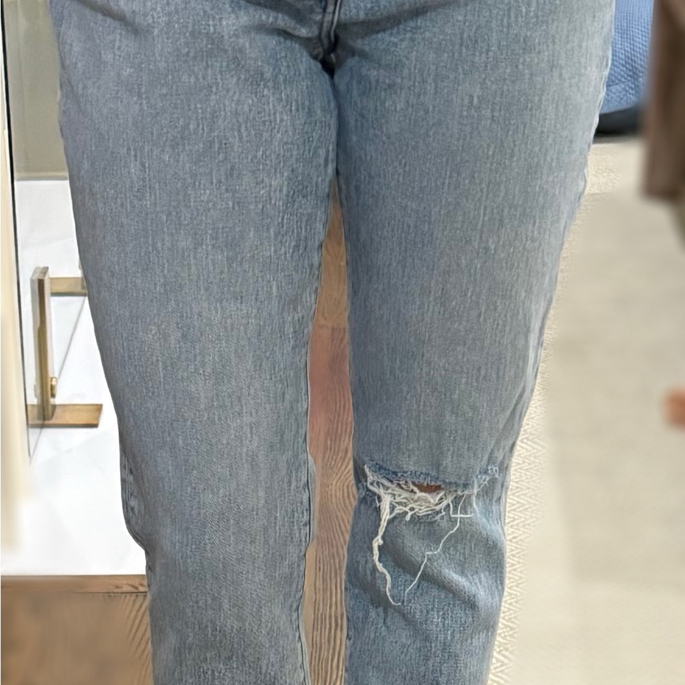Madewell Light Blue Distressed Boyfriend Jeans
